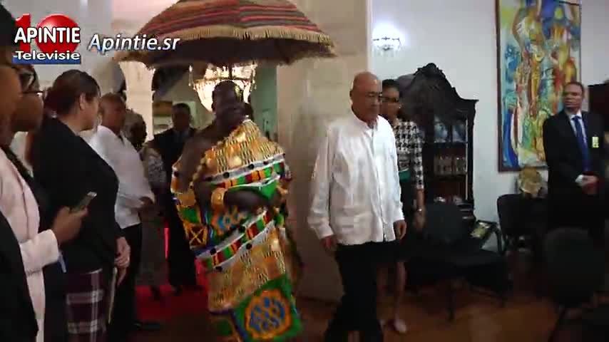 Officieel bezoek Ashanti Koning Otumfuo Osei Tutu II uit Ghana