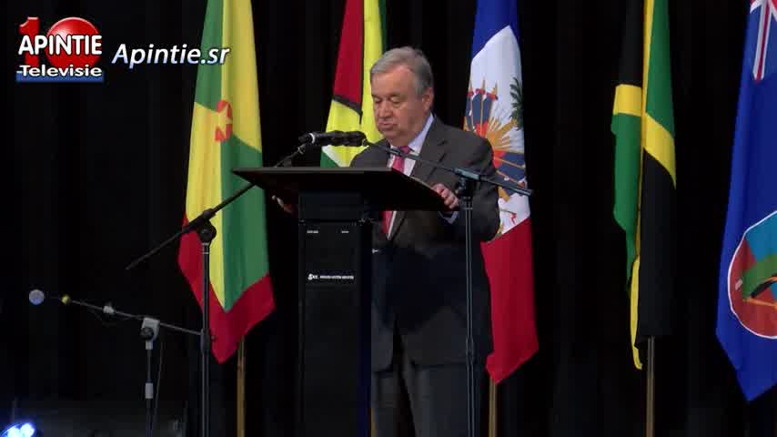 VNchef Antonio Guterres roept wereldleiders op om op een zinvolle manier oplossingen voor klimaatverandering na te streven